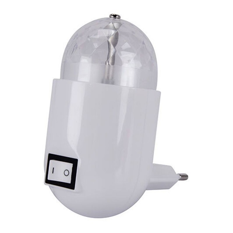 LED-valaisin 220V värillinen, pyörivä, diskoefekti, kytkin