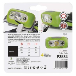 CREE LED ladattava IR-otsalamppu 230lm, 80m, 1200mAh