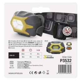 COB LED lempa 125 lm, 20 m, 3×AAA