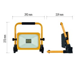 Диммируемый светодиодный прожектор с аккумулятором 30W IP54 3000lm