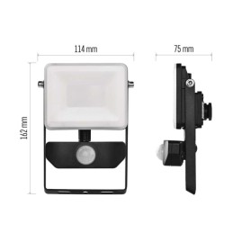 LED-valonheitin ILIO 10,5W IP65 950lm liiketunnistin