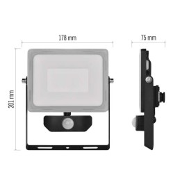 LED prožektor ILIO 31W IP65 2800lm liikumisandur