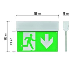 LED avariivalgusti EXIT 3W 900mAh 3h MT