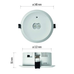 LED įmontuota avarinė lempa 3W 240lm 3h MT ORSU
