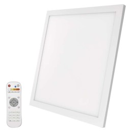 LED panelė, montuojama ant paviršiaus, 40 W, 3800 lm, 600×600 CCT DIMM su nuotolinio valdymo pultu