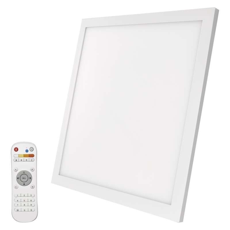 LED panelė, montuojama ant paviršiaus, 40 W, 3800 lm, 600×600 CCT DIMM su nuotolinio valdymo pultu