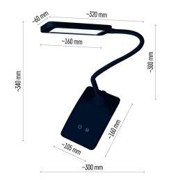 LED-pöytävalaisin himmennettävä 360lm 6W WW/ NW/ CW Musta