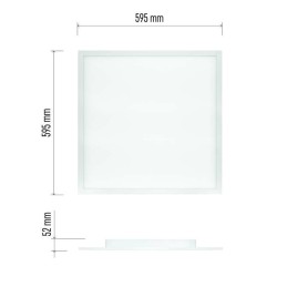 LED-paneelin pinta-asennus 40W 3800lm 600×600 CCT DIMM kaukosäätimellä varustettuna