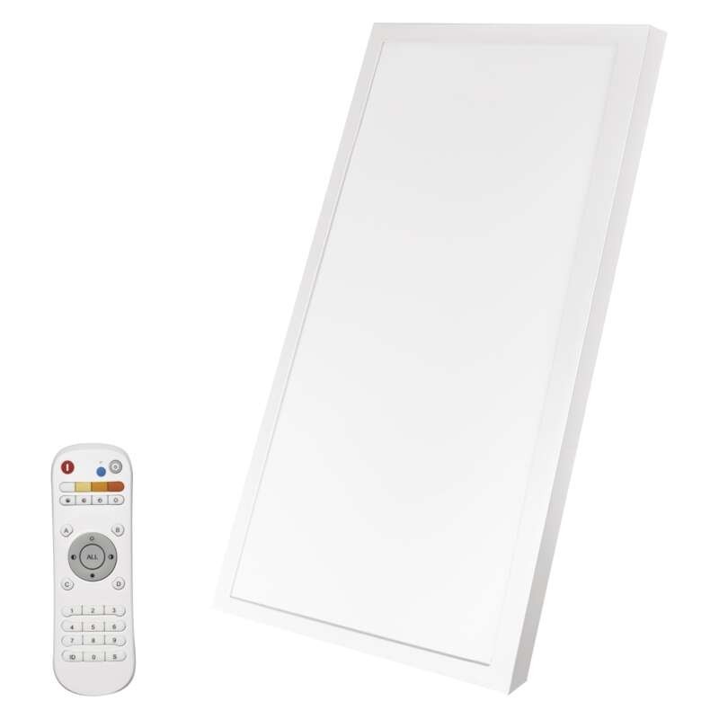 LED panelė, montuojama ant paviršiaus, 25 W, 2100 lm, 300×600 CCT DIMM su nuotolinio valdymo pultu
