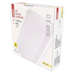 LED lubų ir sienų šviestuvas TORI IP54 15W 1500lm 220×220 šiltos baltos spalvos