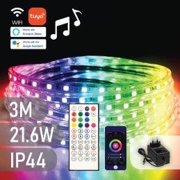 LED juostų rinkinys 3 m, įvairiaspalvis, WiFi + muzikos funkcija, IP44