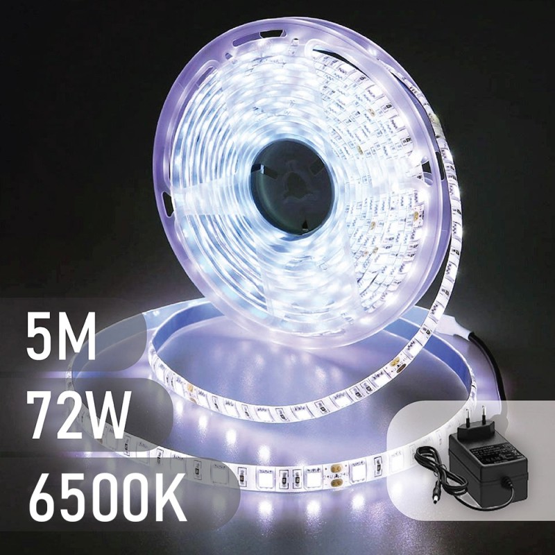 Cold White LED Strip Kit Spector 60LED/m, IP65, 5m