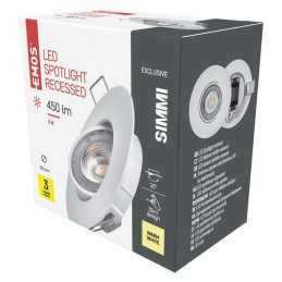 LED Recessed Downlight 5W IP20 450lm 90x25 warm white