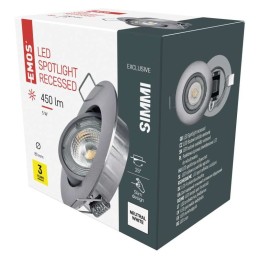 LED Recessed Downlight 5W IP20 450lm 80x25 neutral white