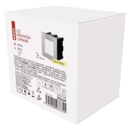 LED įleidžiamas laiptų/sieninis lauko šviestuvas 1,5 W IP65 80x80 šiltos baltos spalvos