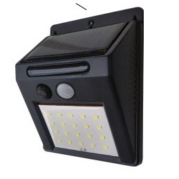 LED saulės baterijų lemputė 20LED NW IP44 PIR judesio jutiklis