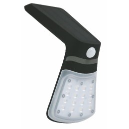 LED saulės šviesos lempa PIR 16LED NW juoda