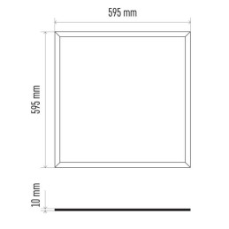 LED-paneeli upotettu 600x600 UGR22 48W 4800lm IP65 neutraali valkoinen