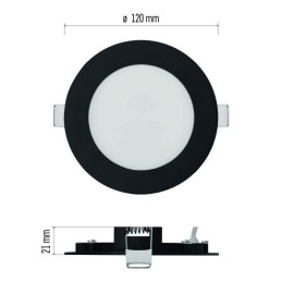 LED panelė įleidžiama CCT 120 mm 7 W 480 LM IP40/IP20 3000 K/3500 K/4000 K B