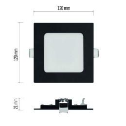 LED Panel Recessed CCT 120x120 7W 480LM IP40/IP20 3000K/3500K/4000K B