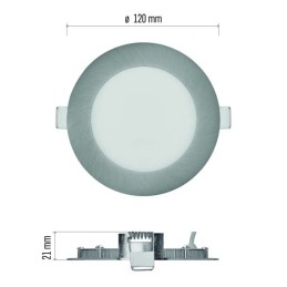 LED panelė įleidžiama CCT 120 mm 7 W 480 LM IP40/IP20 3000 K/3500 K/4000 K S