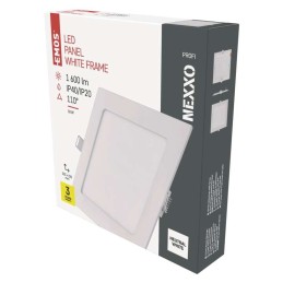 LED-paneeli upotettu 225x225 18W 1600LM IP40/IP20 neutraali valkoinen valkoinen W