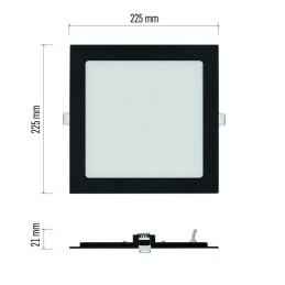 LED panelė, įmontuota CCT 225x225 18W 1600LM IP40/IP20 3000K/3500K/4000K B