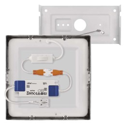 LED plokštė, montuojama ant paviršiaus, CCT 170x170, 12,5 W, 1100 LM, IP40/IP20, 3000 K/3500 K/4000 K S