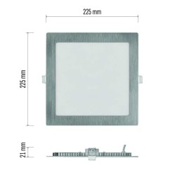 LED panelė, įmontuota CCT 225x225 18W 1600LM IP40/IP20 3000K/3500K/4000K S