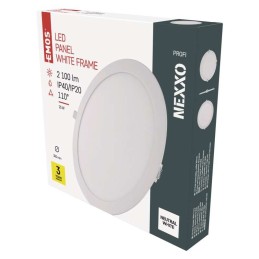 LED panelė, įmontuojama, 300 mm, 25 W, 2100 LM, IP40/IP20, neutrali balta W