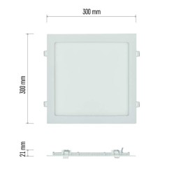 LED-paneeli upotettu 300x300 25W 2000LM IP40/IP20 lämmin valkoinen W