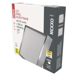 LED plokštė, montuojama ant paviršiaus CCT 225x225 21W 1900LM IP40/IP20 3000K/3500K/4000K S