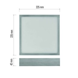 LED plokštė, montuojama ant paviršiaus CCT 225x225 21W 1900LM IP40/IP20 3000K/3500K/4000K S