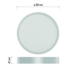 LED plokštė, montuojama ant paviršiaus, CCT 300 mm, 28,5 W, 2700 LM, IP40/IP20, 3000 K/3500 K/4000 K W