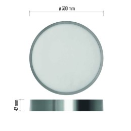 LED plokštė, montuojama ant paviršiaus, CCT 300 mm, 28,5 W, 2700 LM, IP40/IP20, 3000 K/3500 K/4000 K S