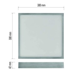 LED plokštė, montuojama ant paviršiaus, CCT 300x300, 28,5 W, 2700 LM, IP40/IP20, 3000 K/3500 K/4000 K S