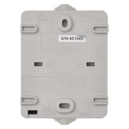 External wall switch Emos two way IP54 grey