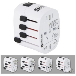Universal travel adapter for America, Asia, Africa