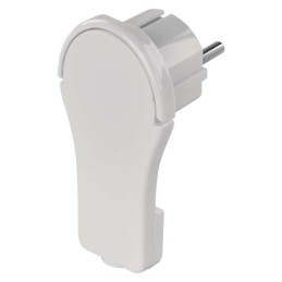 Ultraplonas kištukas su kampu Emos SCHUKO baltas