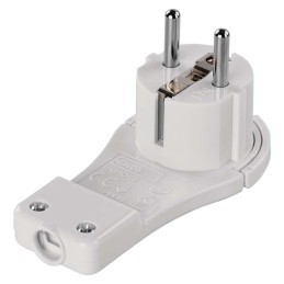 Erittäin ohut pistoke kulmalla Emos SCHUKO valkoinen