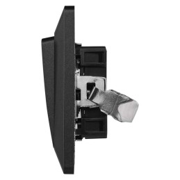 Two-button recessed anthracite wall switch