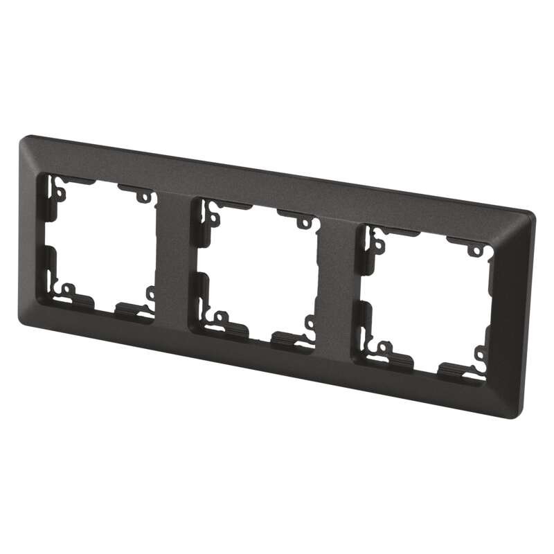 Switch and socket frame, triple, anthracite EMOS