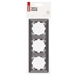 Switch and socket frame, triple, anthracite EMOS