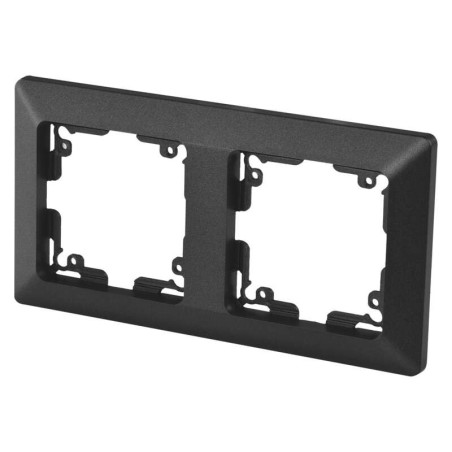 Switch and socket frame, double, anthracite, EMOS