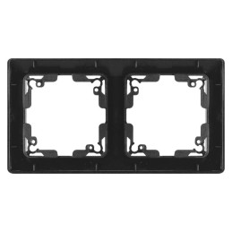 Switch and socket frame, double, anthracite, EMOS