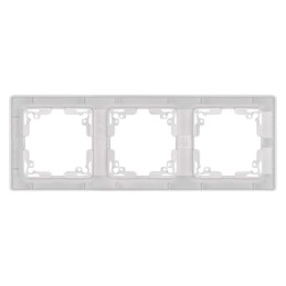 switch and socket frame, triple, white gloss finish