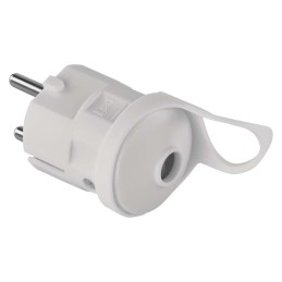 Connector for SCHUKO extension lead, white