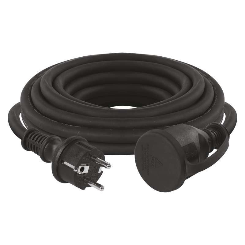 Rubber extension cable IP44 SCHUKO 1x 5m