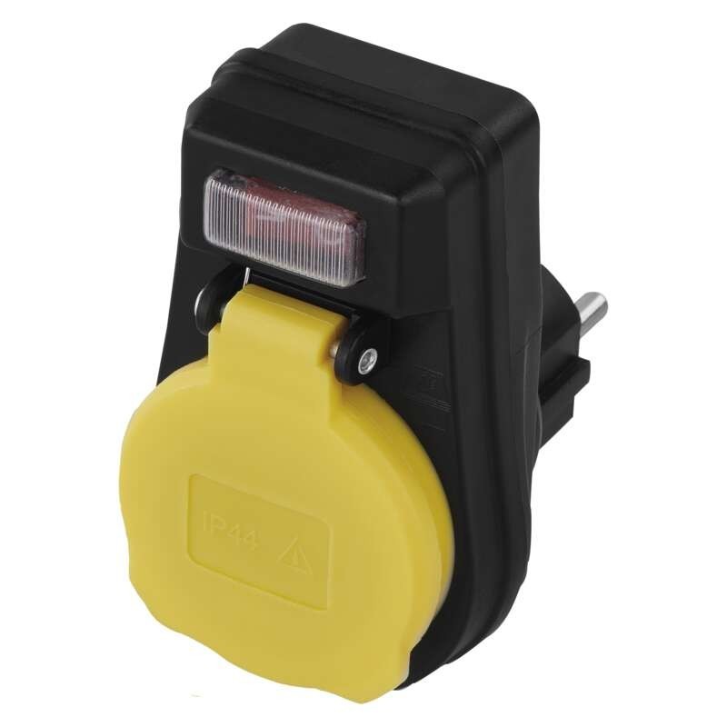 EMOS lauko lizdas su jungikliu, IP44 Schuko, 3680 W