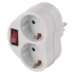 Socket outlet with switch dual
